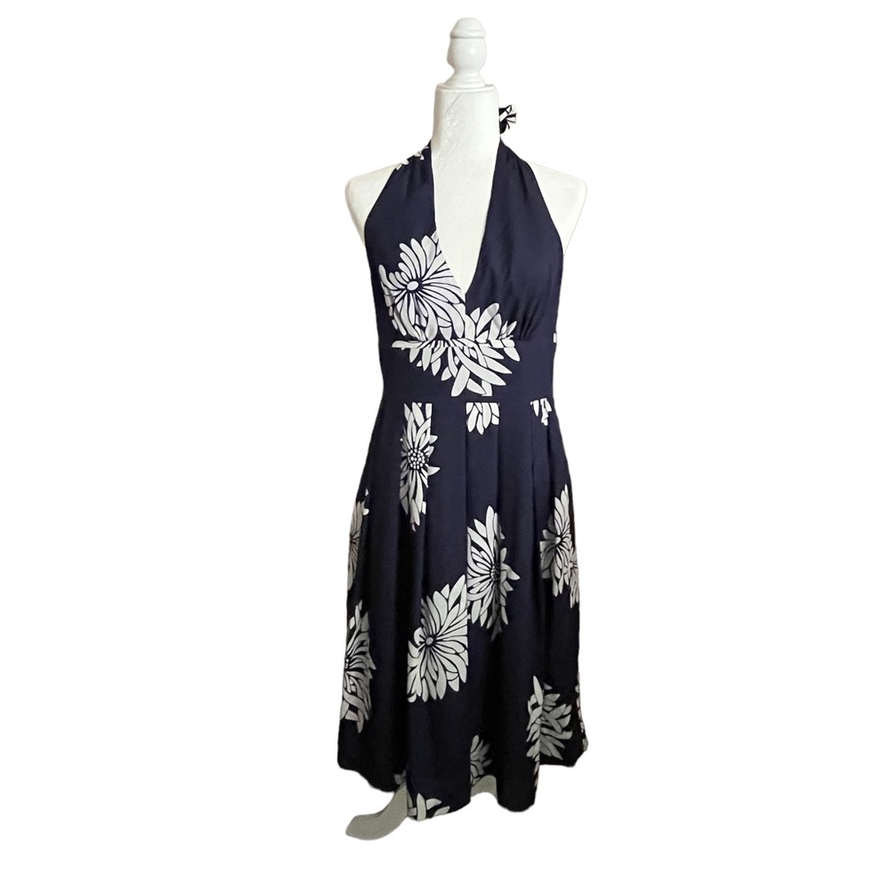 Adrianna Papell Floral Halter Dress Size 8
